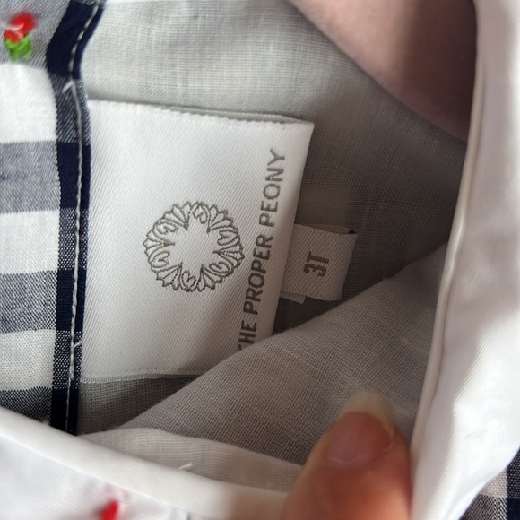 The Proper Peony 3t blue checked dress - Picture 3 of 3